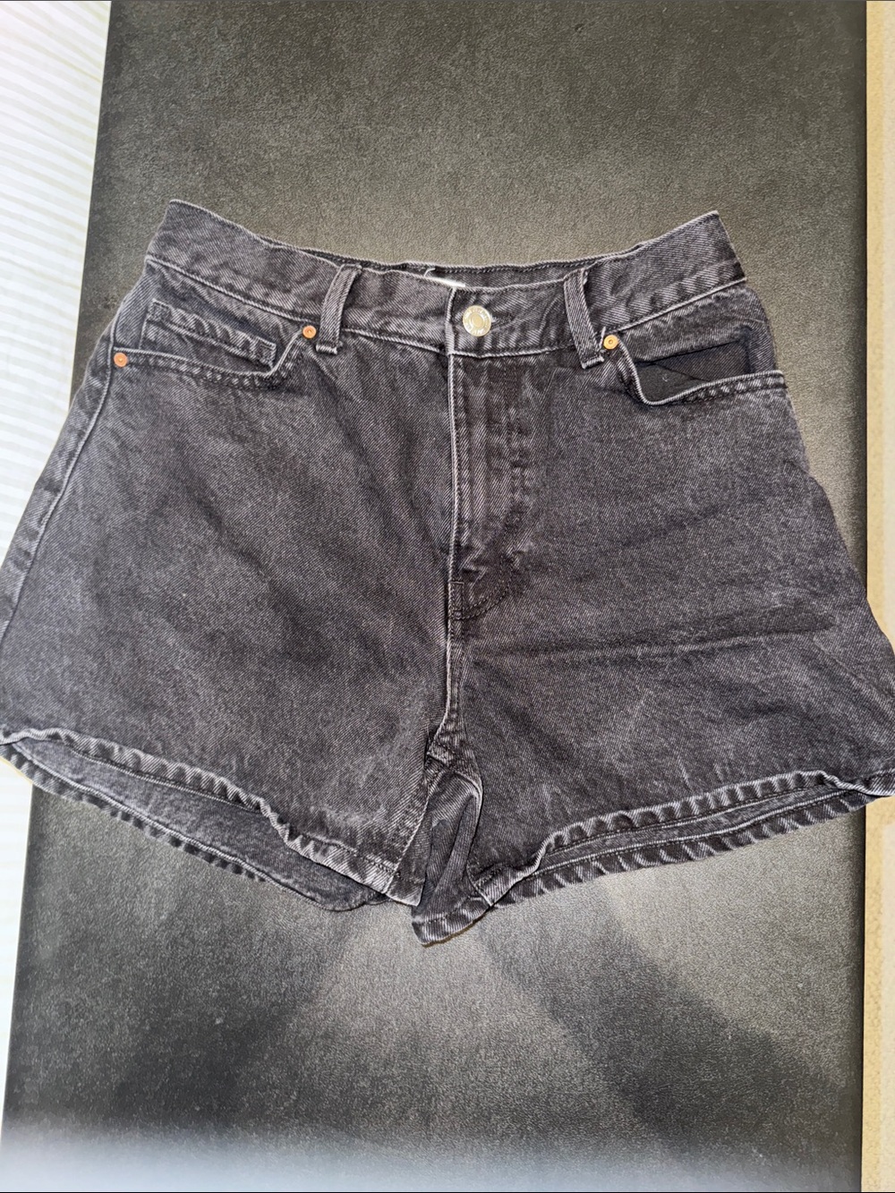 Mango High-Rise Denim Shorts